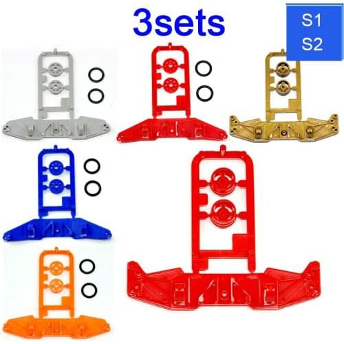 3Sets S1/S2 Chassis Side Stay With Rollers O Ring Middle Wing Set 94835 Spare Parts For Tamiya Mini 4WD Racing Car Model