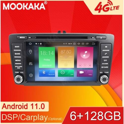 Android11 6+128GB For Skoda Octavia 2008-2015 Car GPS Navigation Streaming Media Multimedia Player Head Unit Auto Radio