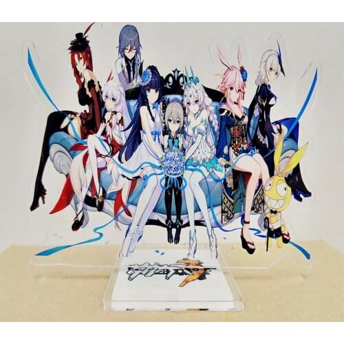 Anime Honkai Impact 3 Acrylic Action Figure Stand Model Desk Decoration Collection Plate Holder Cosplay Toy Gift