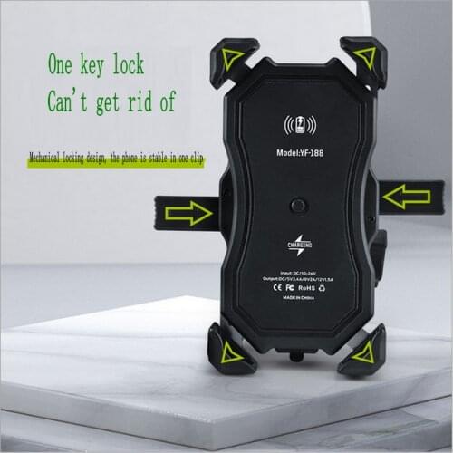 Wireless Charging Mobile Phone Holder One-Key Contraction Mobile Phone Charger Navigation Bracket Street Car Bracket