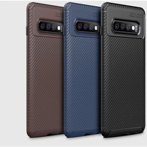 For Samsung Galaxy S10 Plus Case Soft Silicone Carbon fiber Shockproof skin Protect Back Cover Case for samsung s10 lite shell