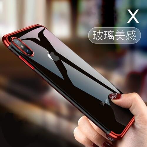 Luxury TPU Phone Case for iPhone X XR XS 11 12 Mini Pro MAX 6 6S 7 8 Plus SE 2020 Plating Soft Transparent Silicone Clear Cover