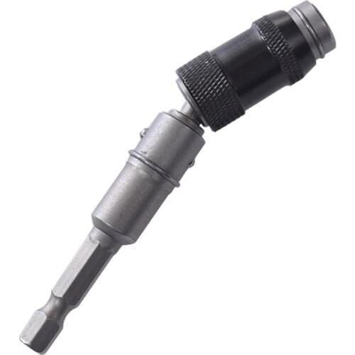 Black Magnetic Hexagon Screw Electric Drill Steering Connecting Rod Tip Multi-Angle Quick-Change Universal Adapter Rod