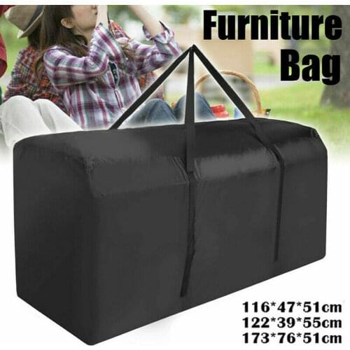 Black Heavy Duty Waterproof Garden Furniture Covers Outdoor Cushion Storage Bag Christmas Tree Organizer
