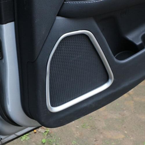 Color My Life 2Pcs Car Rear Door Speaker Ring Circle Trim Door Sound Audio Speaker Cover Sticker For Jeep Compass 2017 2018