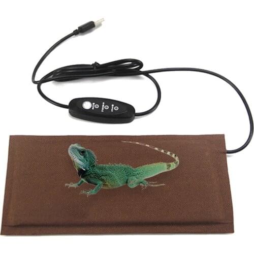Reptile Heating Pad Temperature Control Pet Warmth Piece Lizard Hamster Urine Scratching Care Blanket USB Heating Mat #5O