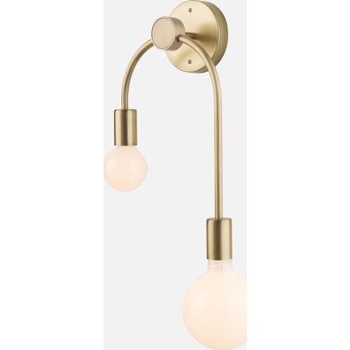 Creative Post Modern Wall lamp Bedroom Bedside Lamp Balcony Aisle Nordic Lamps Simple American Bronze Frosted Glass Lighting