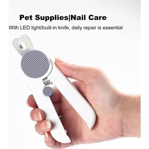 Dog Nail Clipper with Manicure File Pet Nail Grooming High-Strength LED Light Pet Nail Claw Cutter Nail Supplies