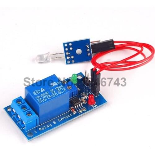 DC 5V 12V with Small Board 1 Channel 1CH Light Detection Photosensitive Diode Sensor Relay Module Control Board