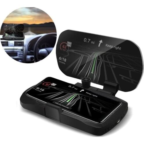 OBD2 Head-up Display Car Electronics HUD Display 15W Phone Charging Holder for Cars Trucks Vehicles