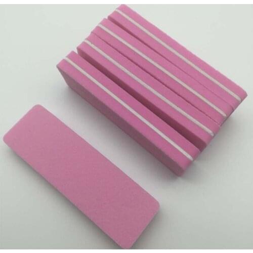 5pcs/lot 100/180 Buffer Block Pink Mini Cuboid Nail File For UV Gel Polish Professional File Sandpaper Manicure Tools Set 9cm
