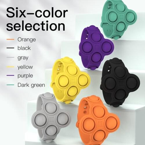 Hot Bracelet Fidget Toys Decompression Colorful Sensory Antistress Hand Press Bubble Push Toy Adult Kids Soft Silicone Wristband