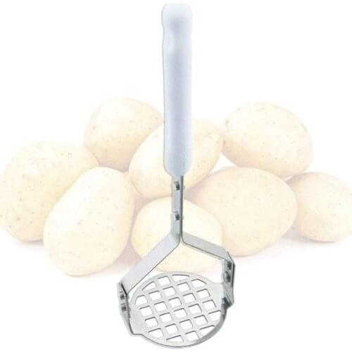 Portable Bean Crusher Durable Stainless Steel Potato Mashers Garlic Mud Pressure Puree Tool Home Kitchen Garlic Masher