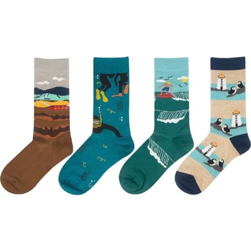 Casual Funny Socks 5 Pairs A Lot Happy Socks for women landscape