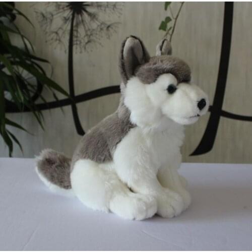 Lovely stuffed toy real life plush husky doll childrens birthday gifts soft toys stores