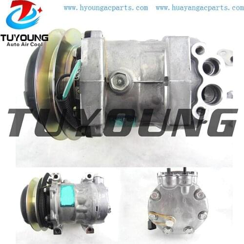SD7H13 A/C Compressor 24V for Kobelco Komatsu Caterpillar 423-S62-4330 1101367 CM104104 57360 YX91V00002F2 TDK-R151310s 509-3991