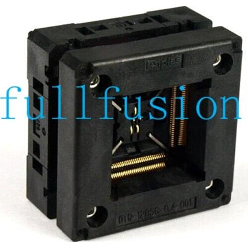 OTQ-128SG-0.4-001Enplas IC Test Socket QFP128P 0.4mm Pitch With Ground Pin IC body size 14x14mm Burn in Socket