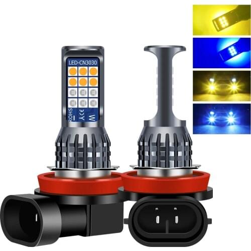 2Pcs LED Fog Lights H11 H8 H10 HB4 HB3 Yellow White LED Bulb for Lada Granta Priora Kalina Niva/4x4 Samara II Largus Vesta XRAY