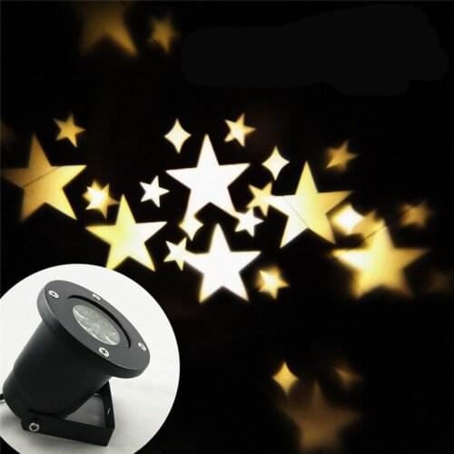 Warm White Moving Star Spotlight Soft White Waterproof Projector Light For Seasonal Garden Decorative Valentine Wedding Party