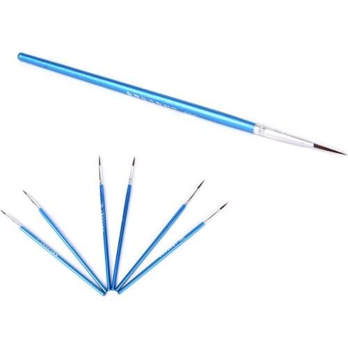 Fine Hand-painted Thin Hook Line Pen Blue Baton Drawing Art Pen Paint Brush Art Supplies Nylon Brush Painting Pen 10pcs/set