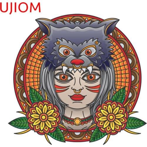 UJIOM Girl and Wolf Childrens Bedroom Decoration Bedroom Accessories Wall Stickers Customizable Bathroom Decor Poster