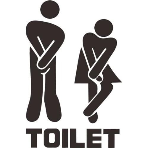 Toilet Seat Entrance Sign Wall Sticker Vinyl Art Removable Bathroom Decals Decor S