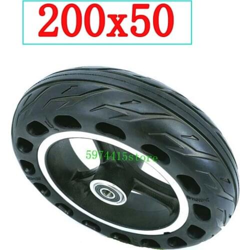 Lightning delivery 200x50 solid wheel Explosion-proof Electric Bike Scooter tyres 8 inch Motorcycle Solid Tires Bee Hive Holes
