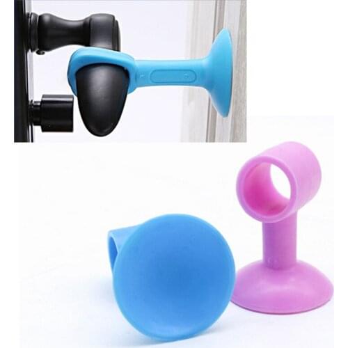 2Pcs/set Silencer Door Handle Crash Pad Anti-Collision Rubber Stopper Bumper Guard Wall Protector Silicone Wall Mute Crash Mat