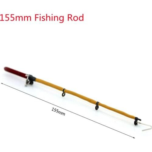 1/12 Scale Dollhouse Miniature alloy Fishing Rod Pole Tool Model Doll Life Scene Toy for Dolls House Decoration Accessories