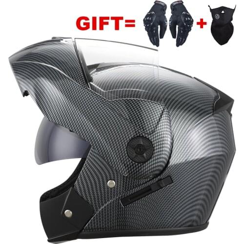 2020 Professional motocross Flip Up Helmet Casco Capacete for adults Modular Dual Lens for man for women Motorcycle Casque Moto