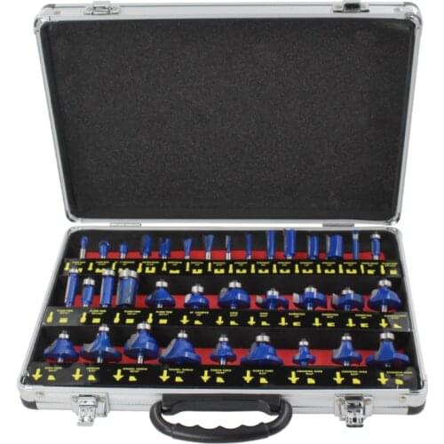 35 piece set of woodworking cutter, trimming machine cutter head, engraving cutter, chamfering cutter, electric wood milling spe