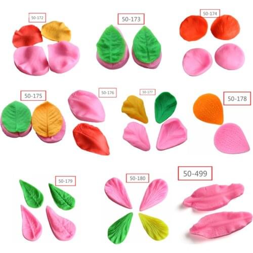 3D Leaf Silicone Mold Cooking Wedding Decoration Baking Sugar Craft Molds Leaves DIY Cake Silicone Mold