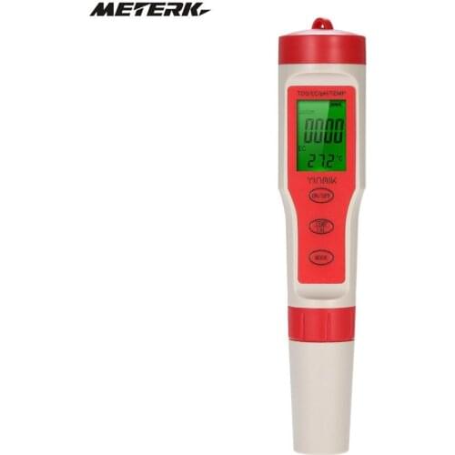 4 in 1 Water Quality Tester Pen Type pH Meter Acidometer Professional Acidimeter Water Quality Monitor