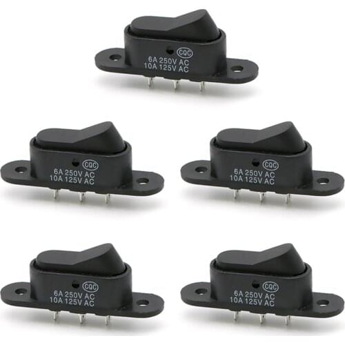 5PCS 3Pin 2 Position Rocker Switch Rice Cooker Household Appliances Accessories with Ears