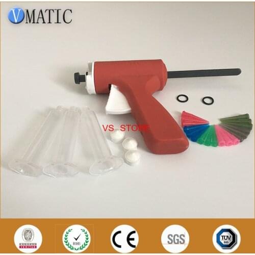 Free Shipping 10Ml / 10Cc Plastic Manual Glue Caulking Gun With Syringe & Needles