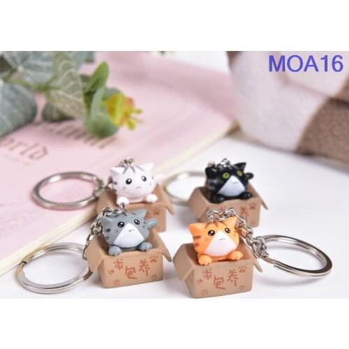 Cartoon Lovely Cat Key Rings Chains Car Keychain Pendant Ornament For Bag Gift Keychain Car Key Ring Silvery Auto Key Chain