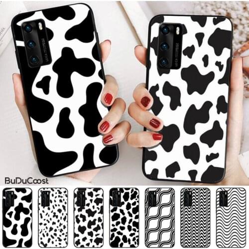Cow Black And White Pattern Customer Phone Case For Huawei P20 P30 P20Pro P20Lite P30Lite Psmart P10 9lite