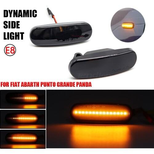 Dynamic LED Side Marker Light Turn Signal Lamps For Fiat Panda Punto Evo Stilo Qubo Peugeot Citroen Lancia Musa(350)