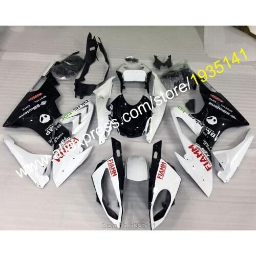 For S1000RR 15 16 S 1000RR 2015 2016 S1000 RR Gloss Black White Aftermarket Motorbike Fairing (Injection molding)