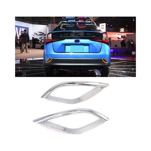 ABS Chrome Rear Fog Light Cover Trim 2pcs For Toyota Prius XW50 2019 - 2020