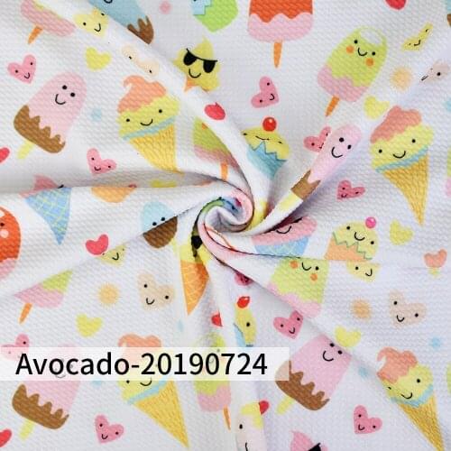 Huangtao Diy 50X150cm Printed Food Ice Cream Cartoon Character Pattern Fashion Liverpool Bullet Fabric No MOQ Polyester Fabric