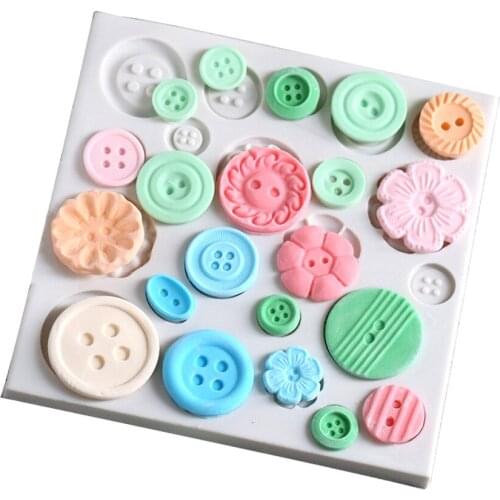 Pottery Molds Clay Resin button Mould 3d Wall Panel Design DIY UV Concrete Jewelry Accessories Fondant Silicone Mold