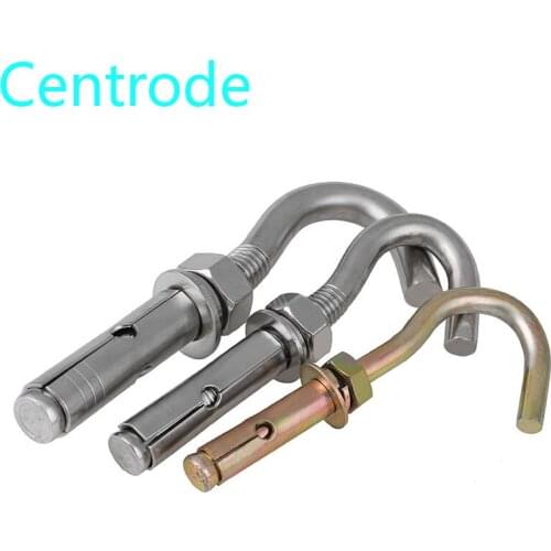 304 stainless steel expansion screw hook expansion hook well cover inspection well net pull explosion hook m6m8m10m12 5Pcs