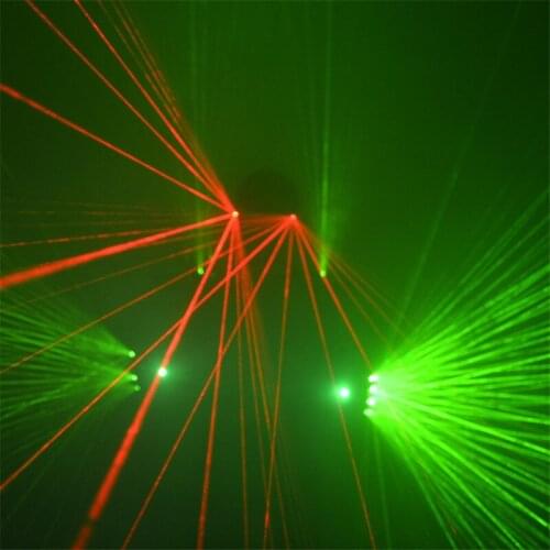 KS80 Bar glowing laser glasses red beams disco wears dj green laser gloves 4pcs laser heads laser men perform outfits costume dj
