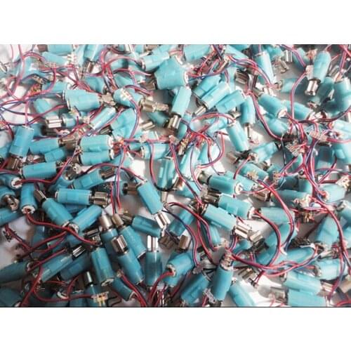 50pcs 3V 4mm MIcro Small Linear Vibrator Motor With Connector 4mmx12mm Model 0412 Series Vibrating Pager Motor For CellPhone