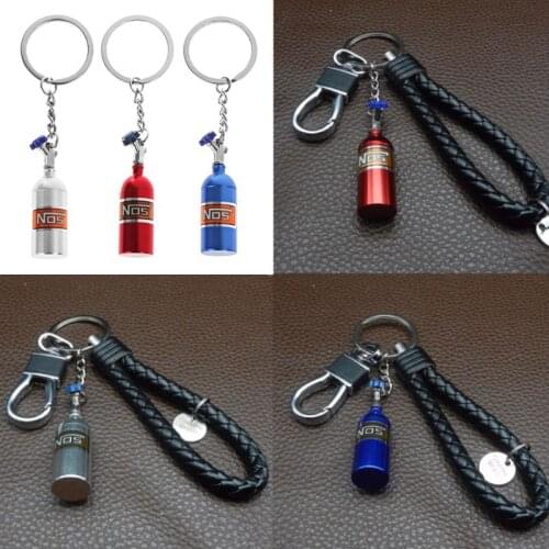Fashion Metal Key Ring Car Key Chain Holder Keyfob For NOS Turbo Nitrgen Bottle Car Styling Dropshipping
