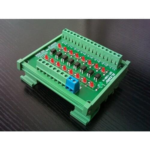 8 channel photoelectric isolation module PLC signal level voltage conversion board NPN output DST-1R8P-N
