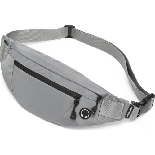 Men Casual Chest Pack Black Waterproof Money Belt Bag Purse Teenagers Travel Wallet Belt Waist Bags Cigarette Case