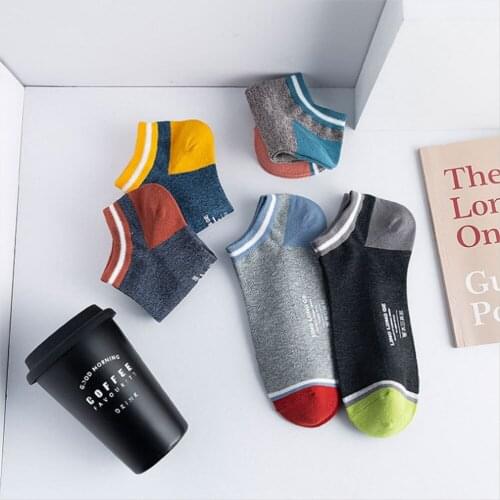 Spring and Summer New Japanese Mens Short Socks Printing Winter Thin Men and Women Low-cut Sports Invisible Boat Socks