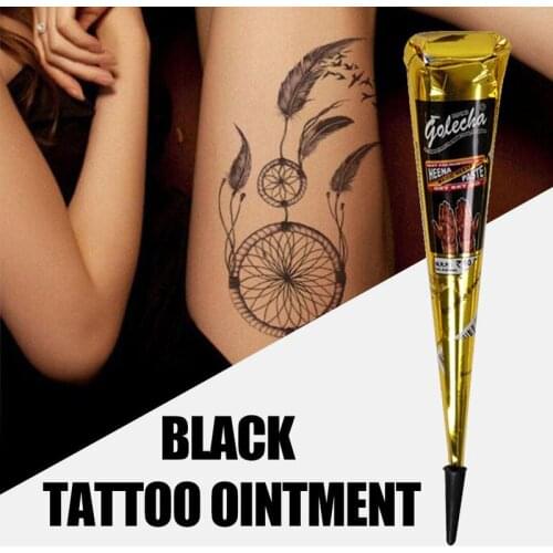 New Black Henna Cones Henna Tattoo Paste For Temporary Tattoo body art Sticker Mehndi Body Paint Tattoo cream